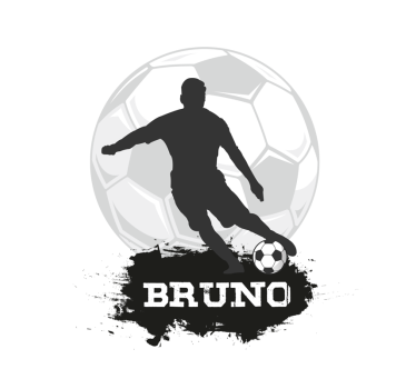 Rollo Fenster Fußball personalisierbarer Fußballspieler - TenStickers