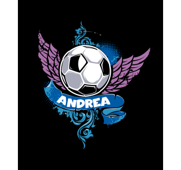 Rollo Fenster Fußball fliegender ball mit namen - TenStickers