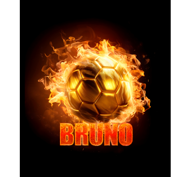 Rollo Fenster Fußball goldener feuerball - TenStickers