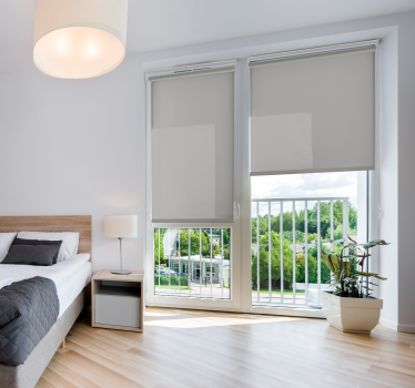 Rollo Wohnzimmer grau durchscheinend - TenStickers