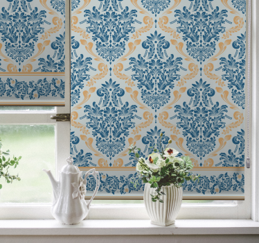 Fenster Rollo Elegant florales barockmuster - TenStickers