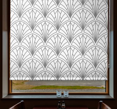 Fenster Rollo Elegant art déco graues muster - TenStickers