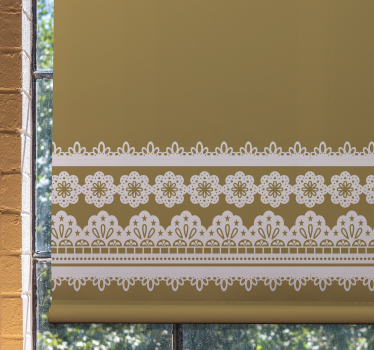 Fenster Rollo Elegant band mit spitzenmuster - TenStickers