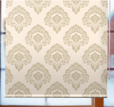Fenster Rollo Elegant beiges damastmuster - TenStickers