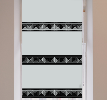 Fenster Rollo Elegant geometrische schwarze muster - TenStickers