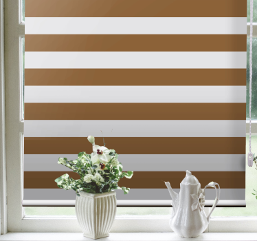 Fenster Rollo Elegant gestreifte erdtöne - TenStickers