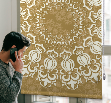Fenster Rollo Elegant kunstvolles damast-design - TenStickers