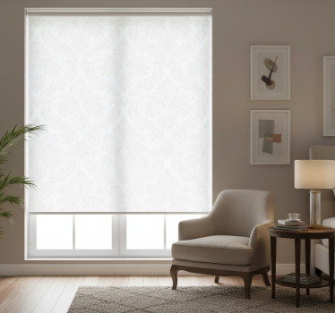 Fenster rollo elegant mit damask floralem muster - TenStickers