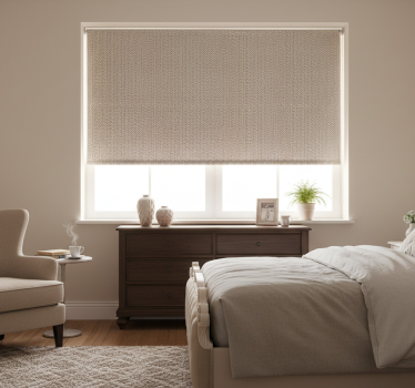 Fenster rollo elegant mit natürlicher textur - TenStickers