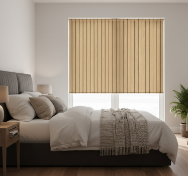 Fenster rollo elegant mit vertikalen holzlamellen - TenStickers