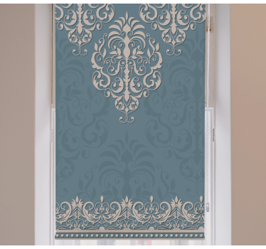 Fenster Rollo Elegant zeitloses damastmotiv - TenStickers