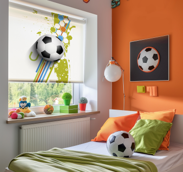 Rollo Fenster Fußball in aktion - TenStickers