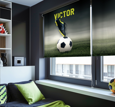 Rollo Fenster Fußball leidenschaft für sport - TenStickers