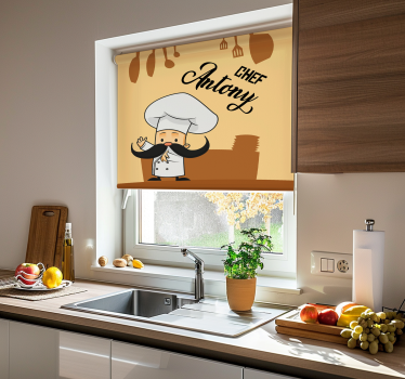Rollo Fenster Küche personalisierter koch - TenStickers