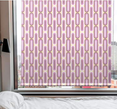 Rollo Fenster Vintagedesign retro rosa bögen - TenStickers