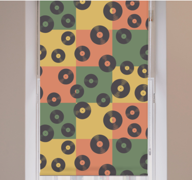 Rollo Fenster Vintagedesign retro-schallplatten - TenStickers