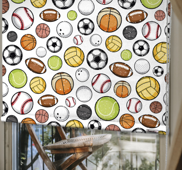 Rollo Fenster Sport verschiedene bälle ausrüstung - TenStickers