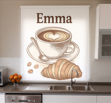 Küchenfenster Rollo personalisiertes kaffeedesign - TenStickers