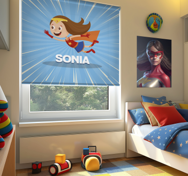 Fenster Rollo personalisiert super-mädchen - TenStickers