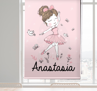 Tanzende Ballerina Rollo Kinderzimmer - TenStickers