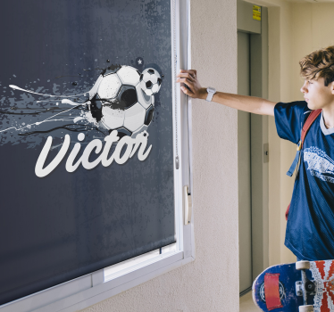 Fußball Rollo Kinderzimmer mit Namen - TenStickers