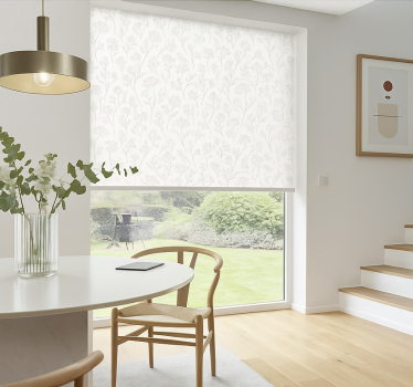 Rollo esszimmer dünne graue blumenkunst - TenStickers