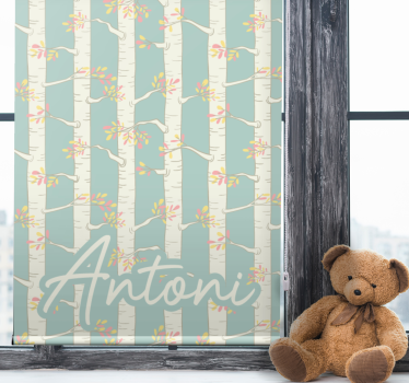 Rollo Fenster Bäume birken mit namen - TenStickers