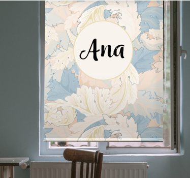 Rollo Wohnzimmer botanisches motiv mit namen - TenStickers