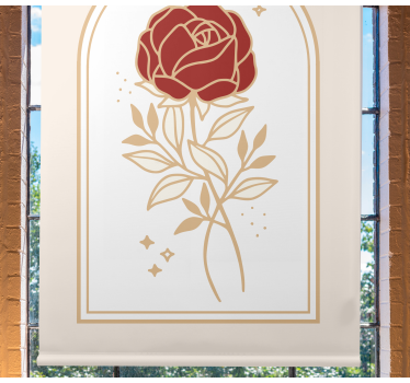 Fenster Rollo Elegant beige gewölbte rose - TenStickers