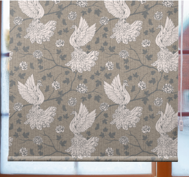 Fenster Rollo Elegant schwäne beige design - TenStickers