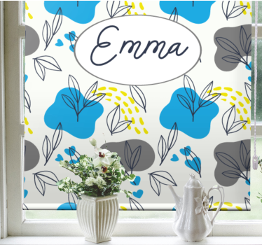 Rollo fenster blumen und pflanzen individueller blumennamen - TenStickers