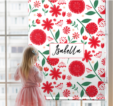 Rollo fenster blumen und pflanzen mit floralem muster - TenStickers