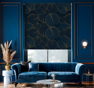 Fenster Rollo Elegant großes blättermuster - TenStickers