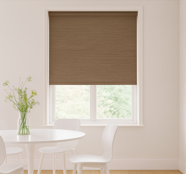 Rollo Fenster Esszimmer brauner webeffekt - TenStickers