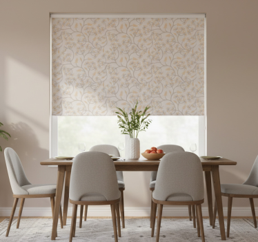 Rollo fenster esszimmer elegante blumen an Ästen - TenStickers