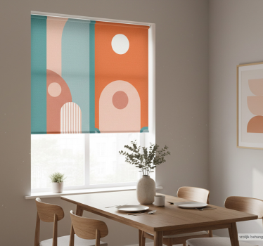 Rollo fenster esszimmer fröhliches design - TenStickers