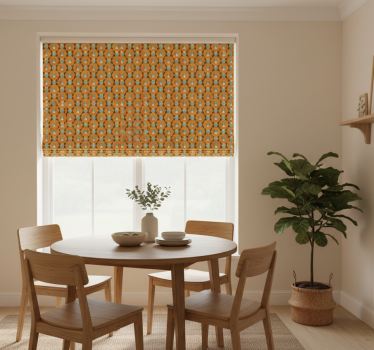 Rollo fenster esszimmer geometrische ruhige formen - TenStickers