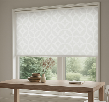 Rollo Fenster Esszimmer geometrisches Rautenmuster - TenStickers