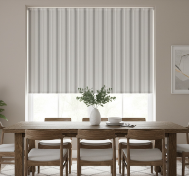 Rollo fenster esszimmer glamouröse graue streifen - TenStickers