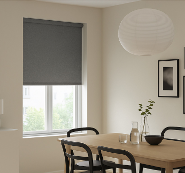 Rollo Fenster Esszimmer granitstein grau - TenStickers