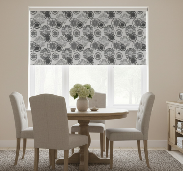 Rollo fenster esszimmer graue illusion - TenStickers
