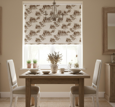 Rollo fenster esszimmer im französischen landhausstil - TenStickers