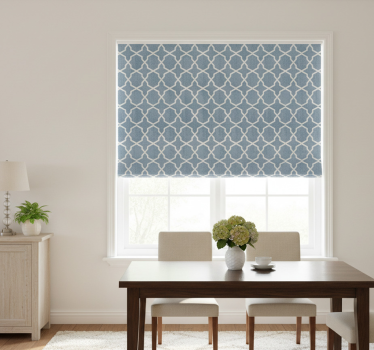 Rollo fenster esszimmer im grauen hamptons-muster - TenStickers