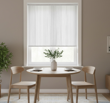 Rollo fenster esszimmer im weißen holzstil - TenStickers