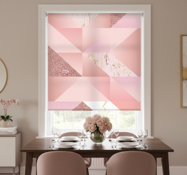Rollo fenster esszimmer in pinkgoldenem marmor - TenStickers