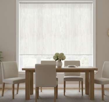Rollo fenster esszimmer in weißem holz - TenStickers