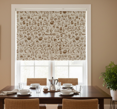 Rollo fenster esszimmer italienische kaffeetradition - TenStickers