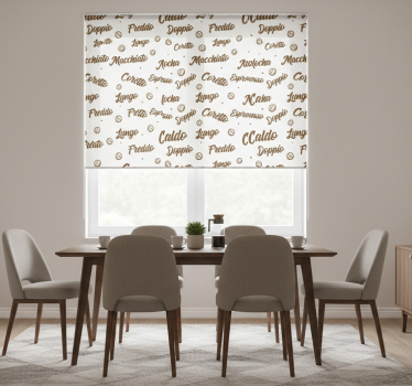 Rollo fenster esszimmer kaffee für jeden tag - TenStickers