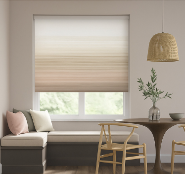 Rollo Fenster Esszimmer erdige Naturtöne - TenStickers