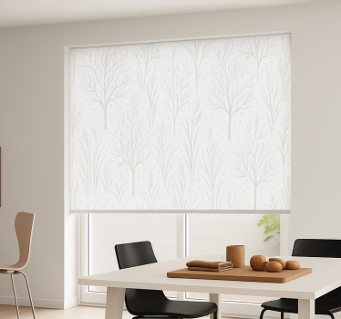 Rollo Fenster Esszimmer klassisch weiß blickdicht - TenStickers